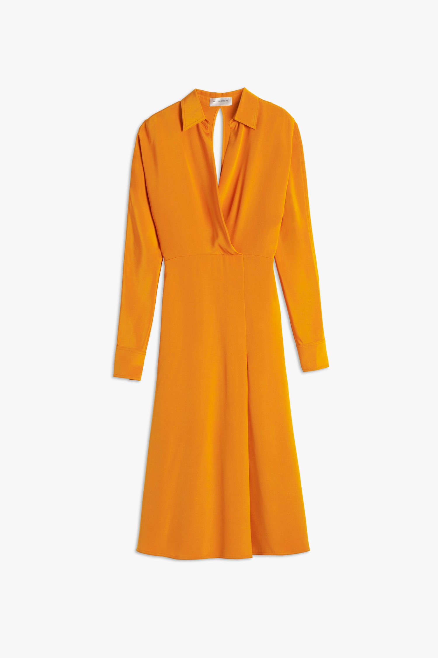Wrap Front Midi Dress in Burnt Orange ...